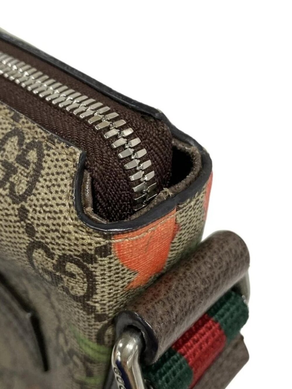 GUCCI Gucci Tian 406408 Dark Brown Beige Multi PVC Leather Shoulder Bag - Picture 6 of 15